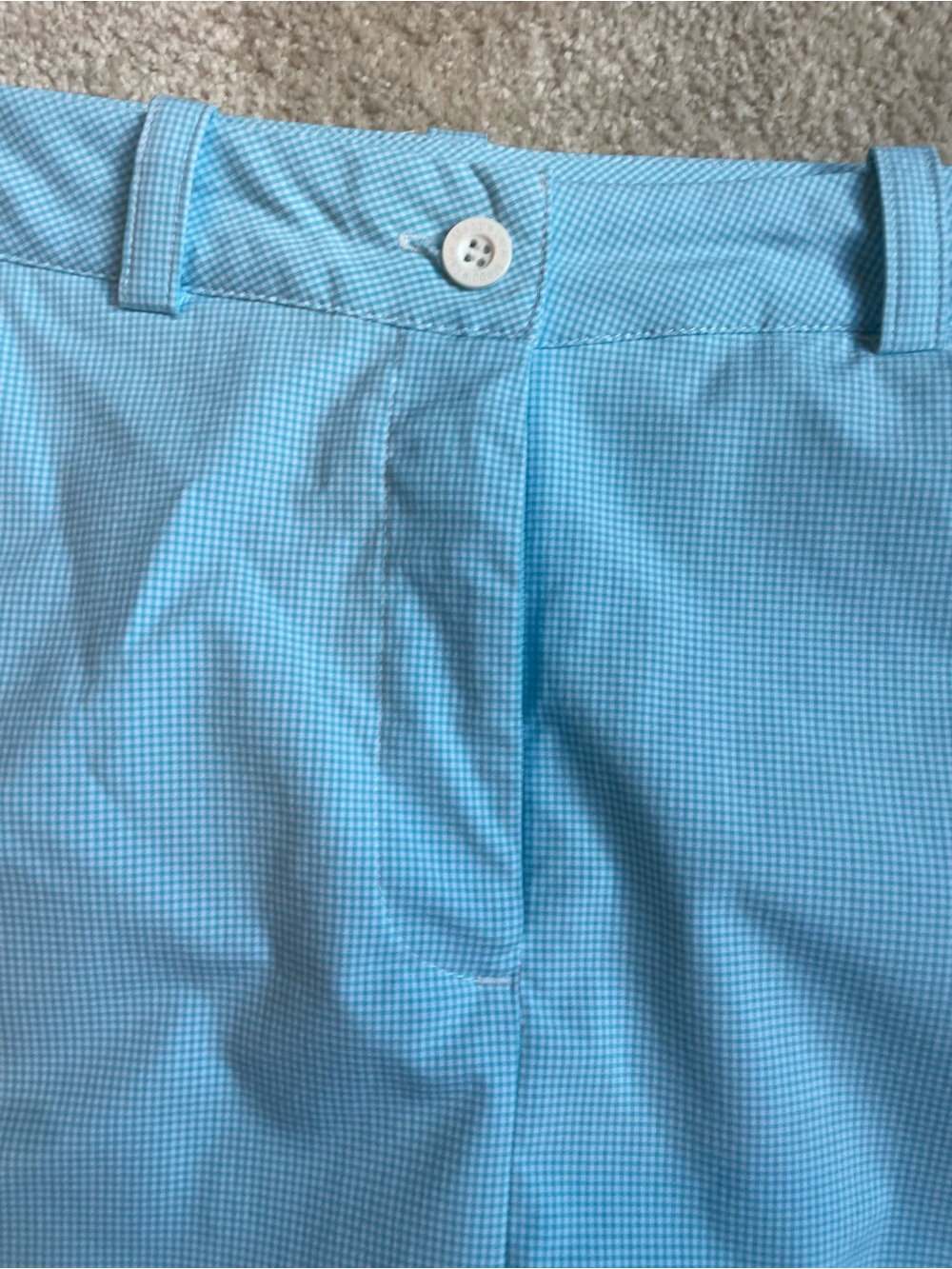 Light Blue Micro-Check Women’s Performance GOLF SKORT
